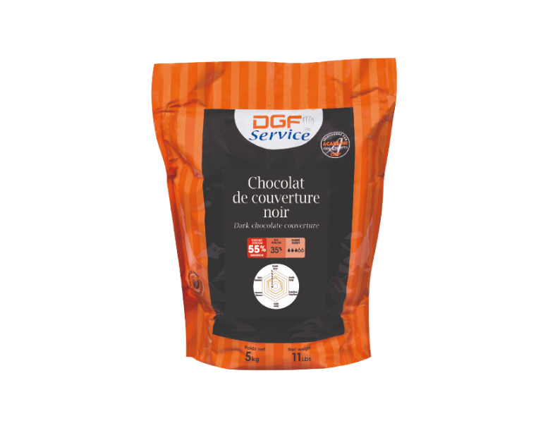 【DGF狄吉富】調溫黑巧克力鈕扣55%